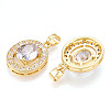 Brass Micro Pave Cubic Zirconia Pendants KK-N254-234G-2