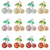 12Pcs 6 Colors Rack Plating Alloy Pendants FIND-FS0003-11-1