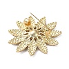 Flower Rhinestone Brooch LS-JEWB-G040-08G-01-2