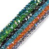 Electroplate Glass Beads Strands GLAA-Q105-02-1