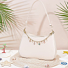 Alloy Enamel Starfish Shell Shape & Imitation Round Pearl Charm Brass Decorative Chains HJEW-ME00047-3