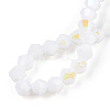 Opaque Solid Color Electroplate Glass Beads Strands EGLA-A039-P6mm-L15-4