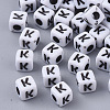 White Opaque Acrylic Beads MACR-R869-02K-1