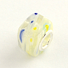 Handmade Millefiori Glass European Large Hole Beads X-LPDL-R002-M-2