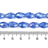 Transparent Electroplate Glass Beads Strands LS-EGLA-N013-T8mm-B10-4