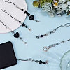 Opaque Acrylic and Tibetan Style Alloy Pendants Decorations HJEW-GO00096-4