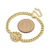 Brass Micro Pave Clear Cubic Zirconia Link Bracelets LS-BJEW-Z082-03G-03-5