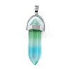 Faceted Bullet Glass Pointed Pendants GLAA-CJC0001-16B-1