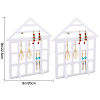 Detachable Lovely House Acrylic Earring Display Stands EDIS-WH0029-48B-2