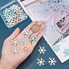 36Pcs 6 Colors Spray Painted Alloy Enamel Pendants ENAM-CA0001-25-3