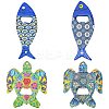 4Pcs 4 Styles Melamine Bottle Opener Fridge Magnet AJEW-CJ0001-54-1