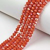 Electroplate Opaque Solid Color Glass Beads Strands LS-EGLA-A034-P4mm-L03-1