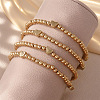 4Pcs Round and Heart Brass Beaded Stretch Bracelet Sets for Women Jewelry Accessories GV4770-1-1