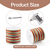 6 Rolls 6 Colors Segment Dyed Nylon Chinese Knotting Cord NWIR-TA0001-04-3