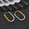 304 Stainless Steel Two Tone Hoop Earrings EJEW-P313-01C-G-3