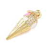 Brass Micro Pave Cubic Zirconia Pendants LS-KK-H525-07G-2
