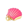 Real 18K Gold Plated Rack Plating Brass Enamel Charms KK-M293-31G-01-2