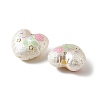 Printed Opaque Acrylic Beads OACR-B054-01C-2