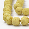Synthetic Lava Rock Beads Strands G-S277-10mm-18-3