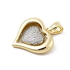 Brass Micro Pave Cubic Zirconia Pendants KK-U047-23G-02-2