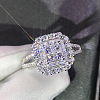 Brass Micro Pave Cubic Zirconia Finger Rings for Women FS-WG4C4EA-06-2