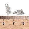 SHEGRACE Brass Micro Pave Clear Cubic Zirconia Charms XGRQ4N295-706P-3