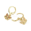 Brass Micro Pave Cubic Zirconia Hoop Earrings for Women EJEW-B067-01G-04-2