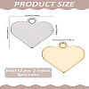 12Pcs 2 Colors 304 Stainless Steel Charms STAS-LP0002-35-2