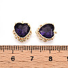 Brass Pave Cubic Zirconia Pendants ZIRC-T016-09-3