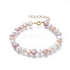Natural Freshwater Pearl Beaded Bracelets BJEW-JB05122-01-1