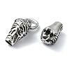 Tibetan Style 304 Stainless Steel Spring Gate Rings FIND-Z046-03AS-01-3