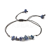 Natural Lapis Lazuli Chips Braided Bead Bracelet BJEW-JB08019-01-1