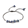 Natural Lapis Lazuli Chips Braided Bead Bracelet BJEW-JB08019-01-1