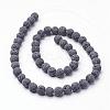 Unwaxed Natural Lava Rock Bead Strands G-F309-6mm-2