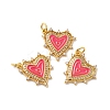 Rack Plating Brass Micro Pave Clear Cubic Zirconia Charms KK-D074-04G-08-2