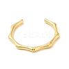 Ion Plating(IP) 304 Stainless Steel Bamboo Open Cuff Ring for Women X-RJEW-I085-10G-2