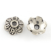 6-Petal Tibetan Style Alloy Bead Caps TIBEP-R304-112AS-LF-1