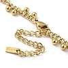 304 Stainless Steel Round Ball Charms Link Chain Necklaces LS-NJEW-G119-01G-3