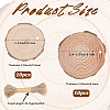 20Pcs 2 Styles Flat Round Unfinished Wooden Chip Pendants WOOD-CP0001-15-2