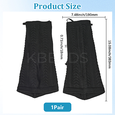 Acrylic Fibers Socks for Women AJEW-WH20060-48A-1