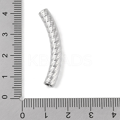 304 Stainless Steel Curved Tube Beads LS-STAS-M071-03J-P-1