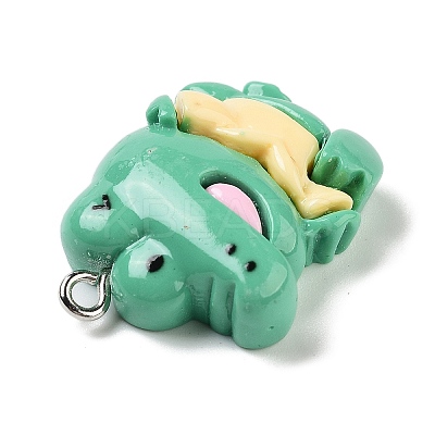 Opaque Resin Pendants RESI-Z028-01B-1