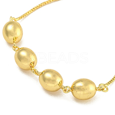 Rack Plating Egg Brass Link Bracelets for Women BJEW-B106-18G-1