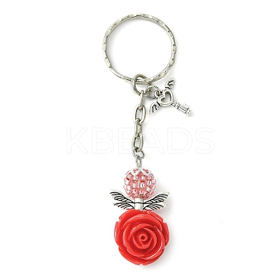 Resin & Alloy & Glass Keychain KEYC-MZ00015-1