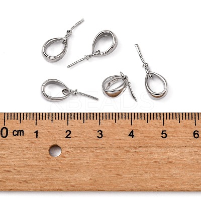 Brass Cup Pearl Peg Bails Pin Pendants KK-M156-02P-NR-1