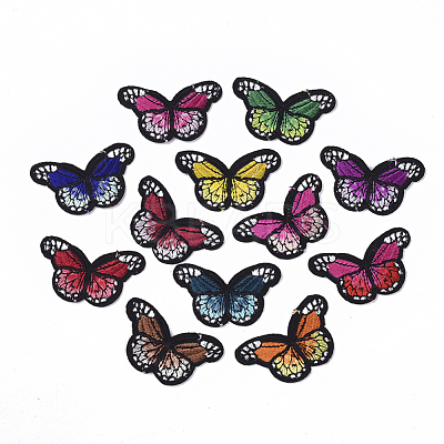 Computerized Embroidery Cloth Iron On/Sew On Patches AJEW-S076-025-1