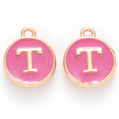 Golden Plated Alloy Enamel Charms ENAM-S118-08T-1