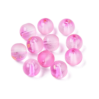 Frosted Baking Paint Glass Beads X1-DGLA-N005-8mm-04-1
