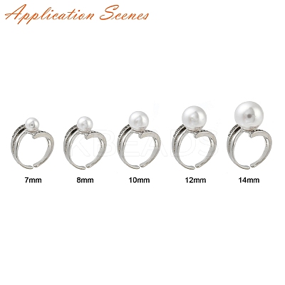 Adjustable Brass Cuff Rings ZIRC-F076-04P-1