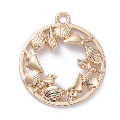 Zinc Alloy Open Back Bezel Pendants X-PALLOY-E577-23KCG-1